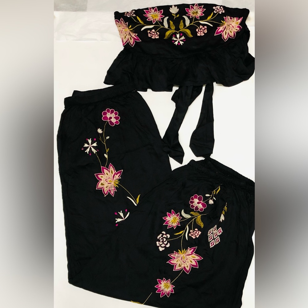 NWOUT Free People Embroidered 2 pieces set - Picture 2 of 3